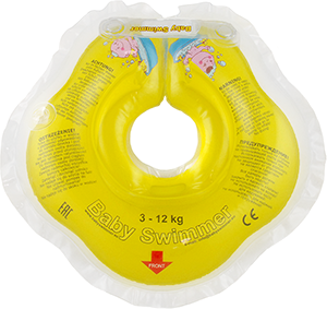Круг на шею для плавания Baby Swimmer 0-24 мес, желтый Арт BS02Y - "Mama's Mart"  Интернет-магазин детских товаров