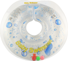 Круг на шею для плавания Baby Swimmer 0-36 мес, Серия Флора, Прозрачный с погремушкой Арт BS12E-B - "Mama's Mart"  Интернет-магазин детских товаров