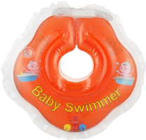Круг на шею для плавания Baby Swimmer 0-24 мес, с погремушкой, оранжевый Арт BS02O-B - "Mama's Mart"  Интернет-магазин детских товаров