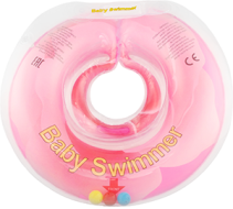 Круг на шею для плавания Baby Swimmer 0-36 мес, Серия Флора, Розовый с погремушкой Арт BS12A-B - "Mama's Mart"  Интернет-магазин детских товаров