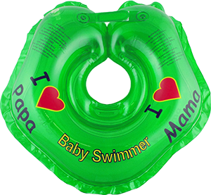 Круг на шею для плавания Baby Swimmer 0-24 мес, Серия Я люблю, зеленый Арт BS21G - "Mama's Mart"  Интернет-магазин детских товаров