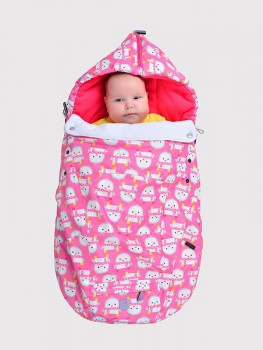 Конверт для новорожденного зимний Crockid ВК60009/н/2БЮ мембранный, утепленный, цвет розовый с пингвинами - "Mama's Mart"  Интернет-магазин детских товаров